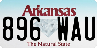 AR license plate 896WAU