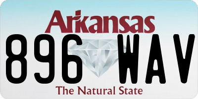 AR license plate 896WAV