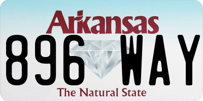 AR license plate 896WAY