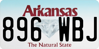AR license plate 896WBJ