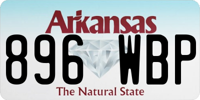 AR license plate 896WBP