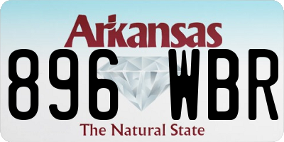 AR license plate 896WBR