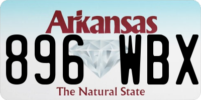 AR license plate 896WBX