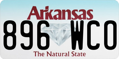 AR license plate 896WCO