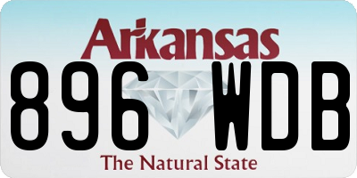 AR license plate 896WDB