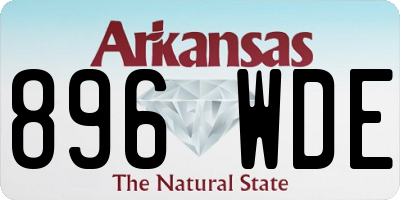 AR license plate 896WDE