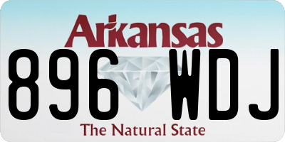 AR license plate 896WDJ