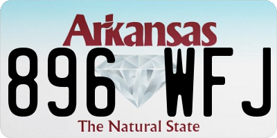 AR license plate 896WFJ