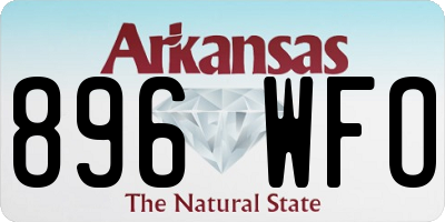 AR license plate 896WFO