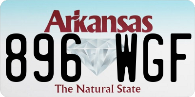 AR license plate 896WGF