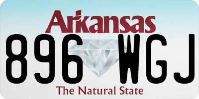 AR license plate 896WGJ