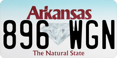 AR license plate 896WGN