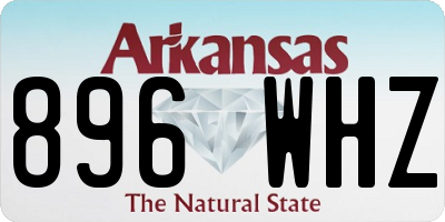 AR license plate 896WHZ