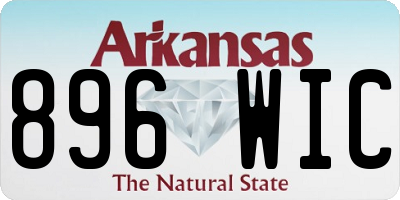 AR license plate 896WIC