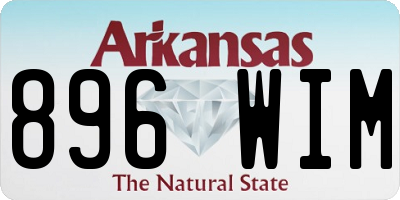 AR license plate 896WIM