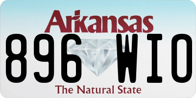 AR license plate 896WIO