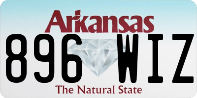AR license plate 896WIZ