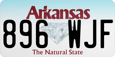 AR license plate 896WJF