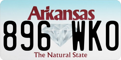 AR license plate 896WKO