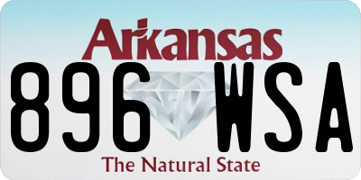 AR license plate 896WSA