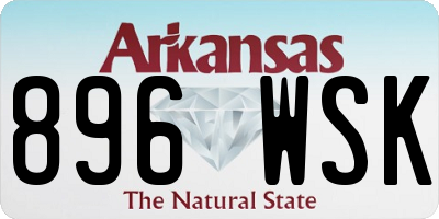 AR license plate 896WSK