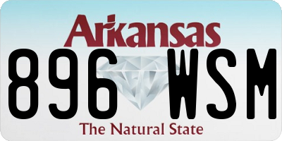 AR license plate 896WSM