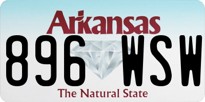 AR license plate 896WSW