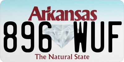 AR license plate 896WUF