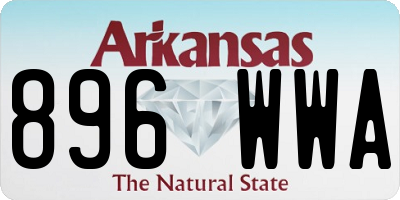 AR license plate 896WWA