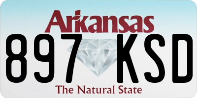 AR license plate 897KSD