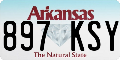 AR license plate 897KSY