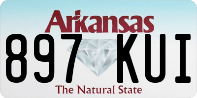 AR license plate 897KUI