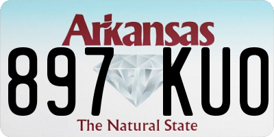 AR license plate 897KUO