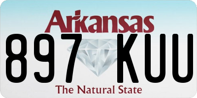 AR license plate 897KUU