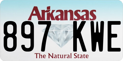 AR license plate 897KWE