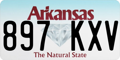 AR license plate 897KXV