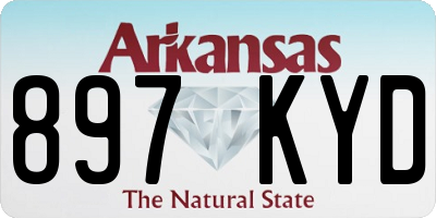 AR license plate 897KYD