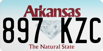 AR license plate 897KZC