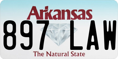 AR license plate 897LAW