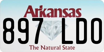 AR license plate 897LDO