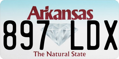 AR license plate 897LDX