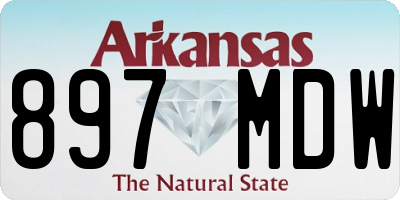 AR license plate 897MDW