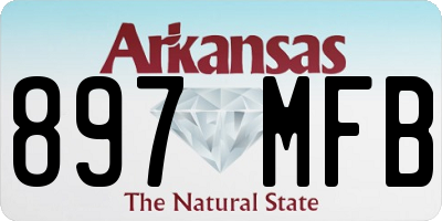AR license plate 897MFB
