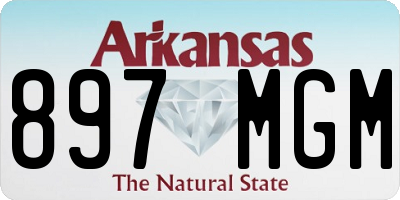 AR license plate 897MGM