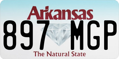 AR license plate 897MGP