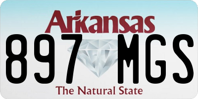 AR license plate 897MGS