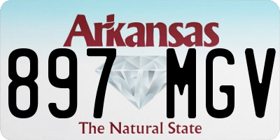 AR license plate 897MGV