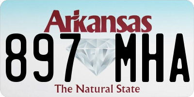 AR license plate 897MHA
