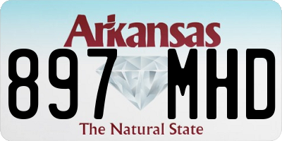 AR license plate 897MHD