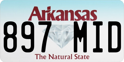 AR license plate 897MID